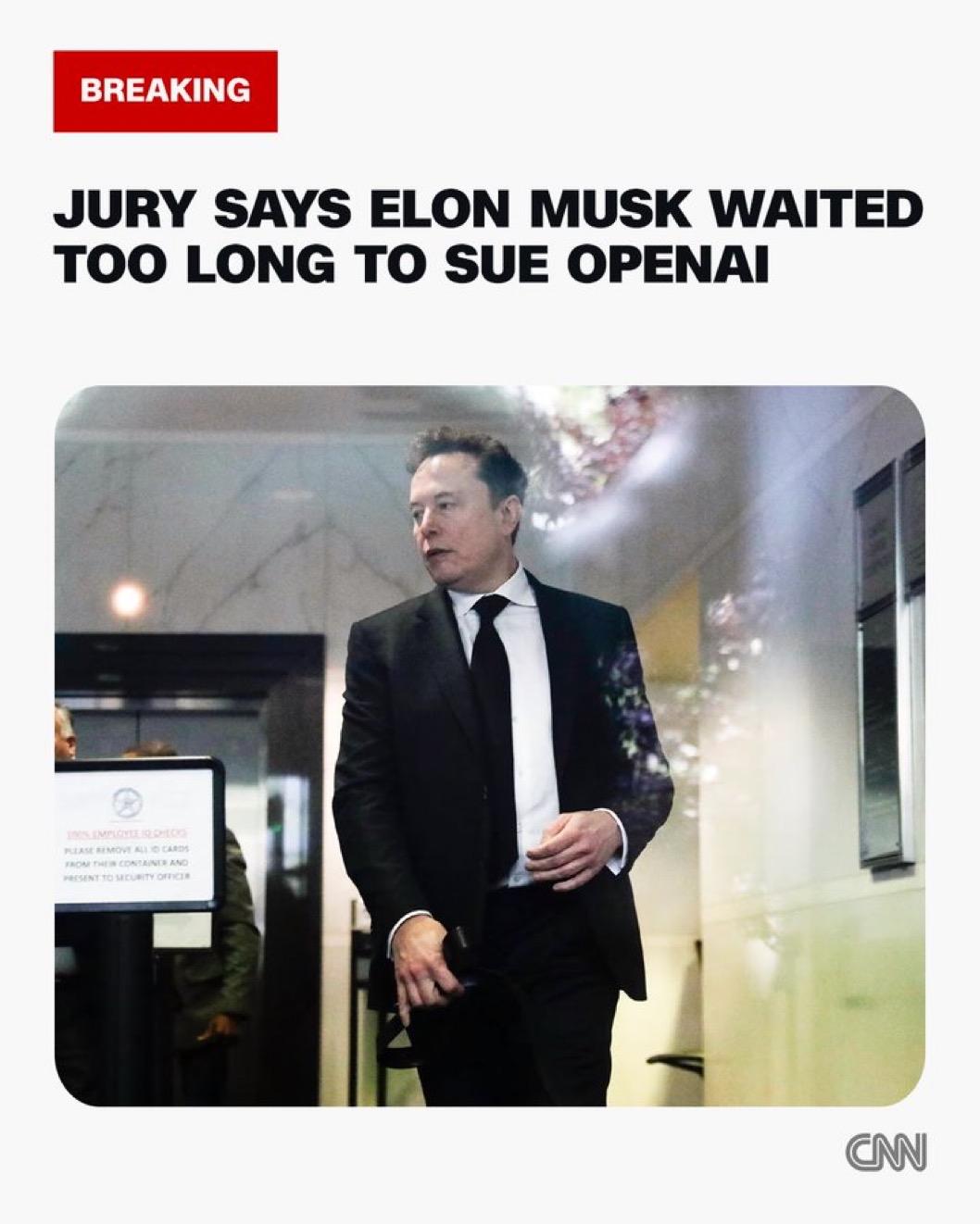 埃隆·马斯克输掉了对OpenAI的诉讼，陪审团裁定这位科技亿万富翁提起诉讼的