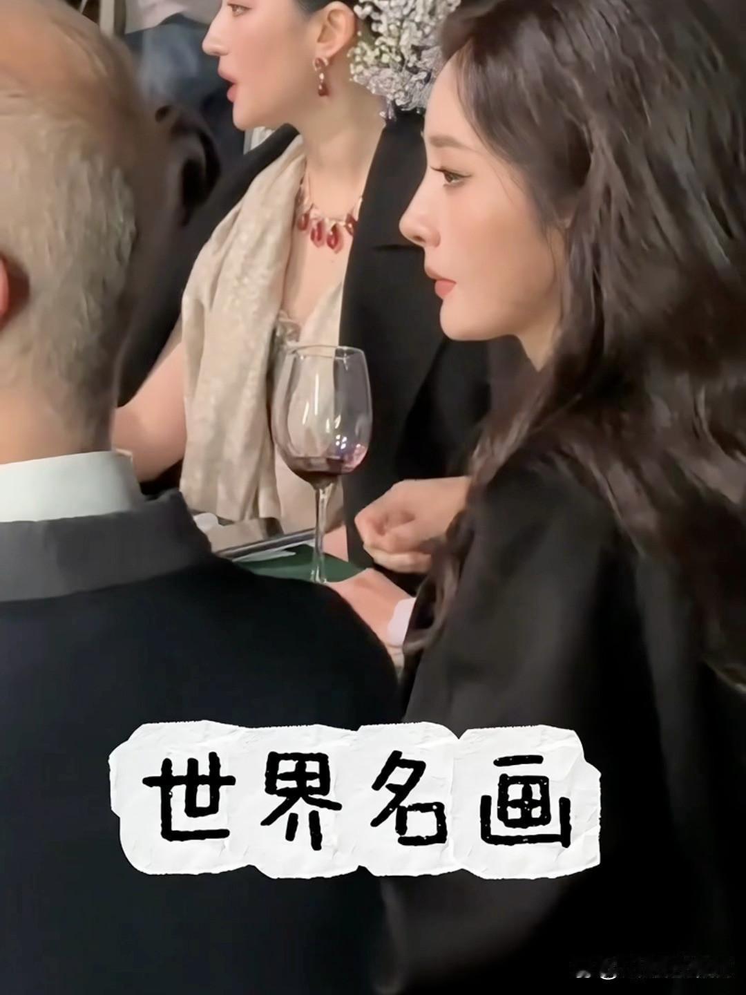 李登科拍了刘亦菲和杨幂同框照。一眼瞅见杨幂，就这侧颜，骨相老优越了。