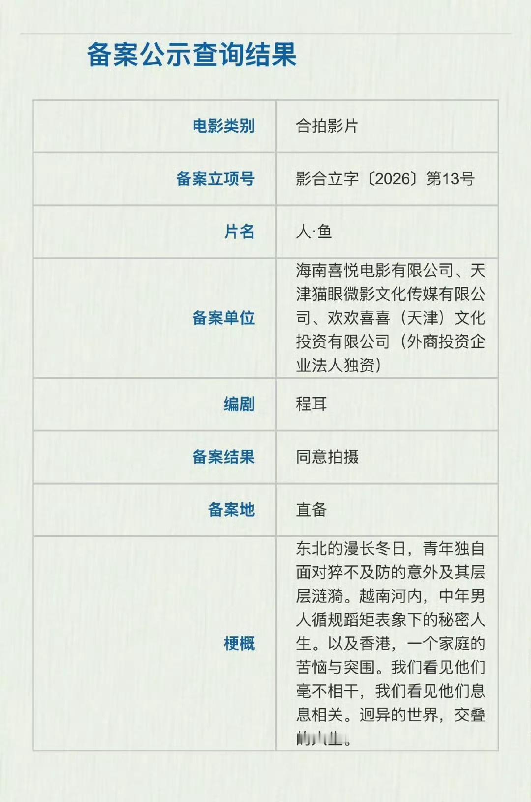 电影人鱼重新备案流言满天飞，全是望文生义，什么没拍、重拍一大堆，哪有那么复杂，就