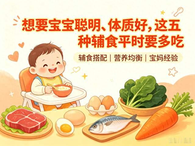 想要宝宝聪明、体质好, 这五种辅食平时要多吃