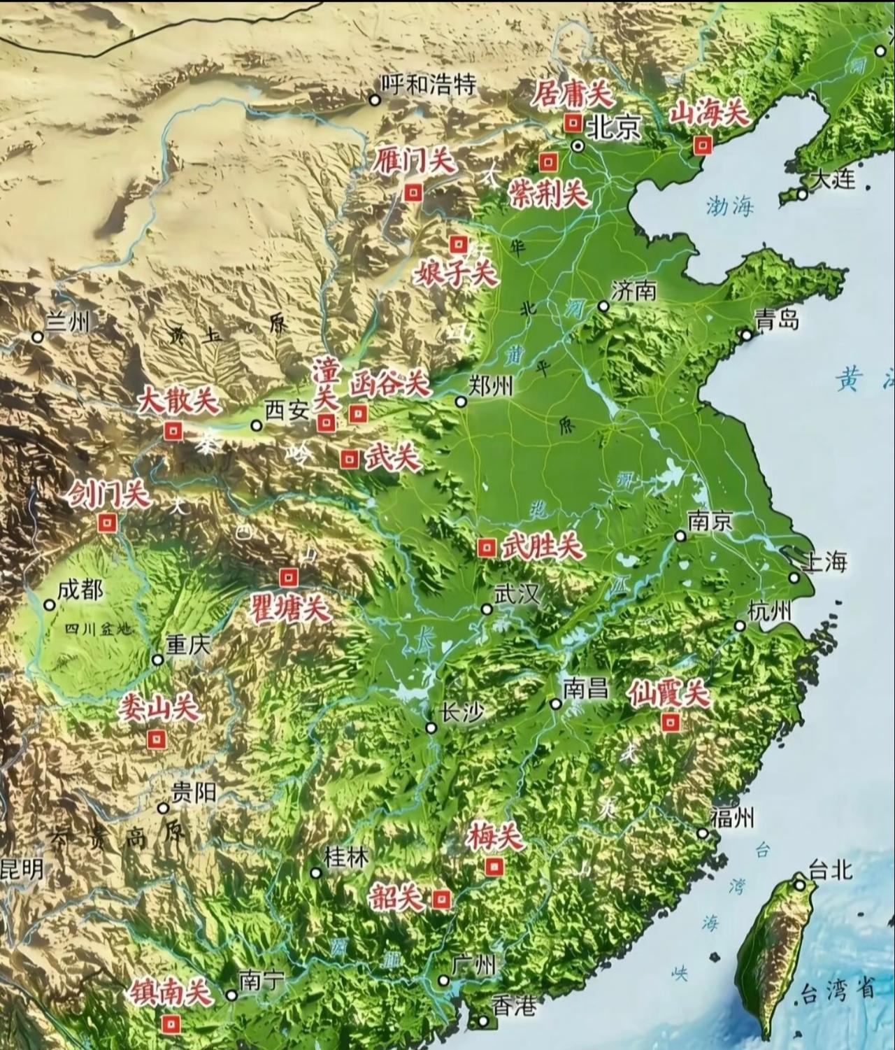 原来我国有这么多“关”呀！在我国的地名里，有不少带关字的地方，比如嘉峪关、