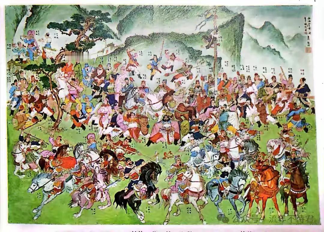 年画欣赏——水浒传梁山人物群像天罡一副、地煞一副