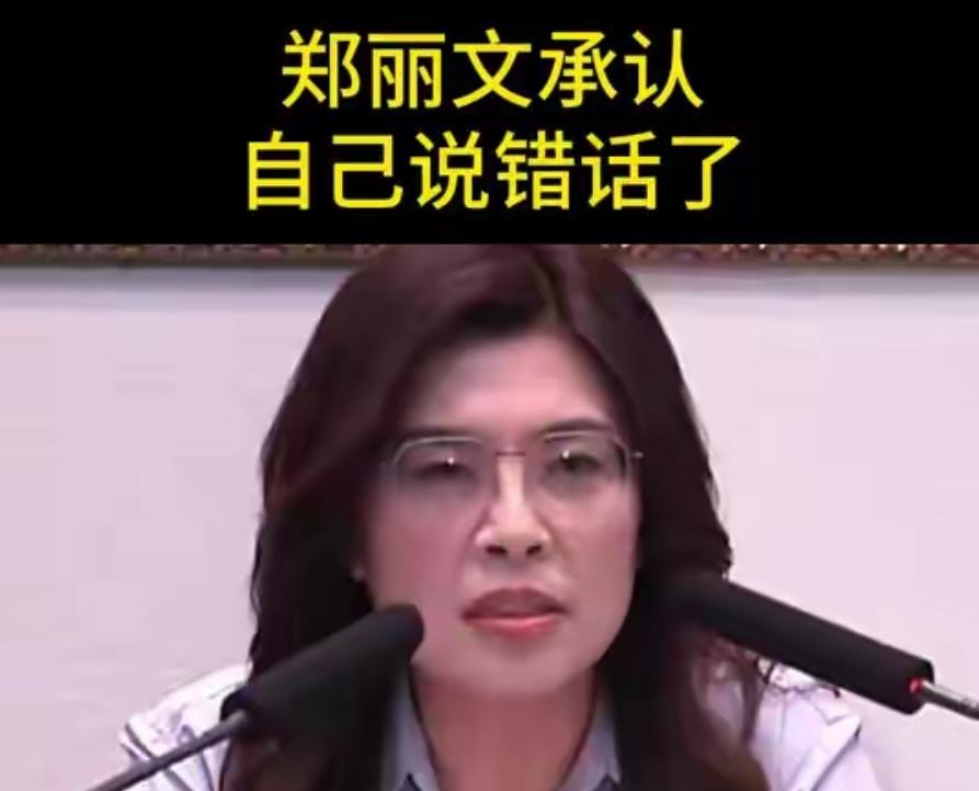 郑丽文：我不敢保证我以后不会再说错话，但起码我知道这次错的话不敢再说了。在节