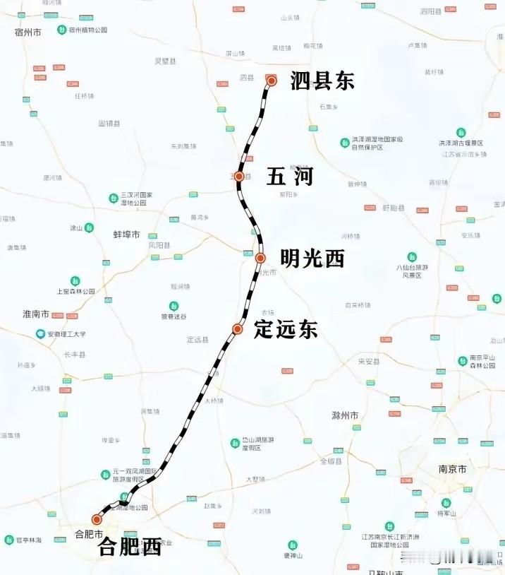 合新高铁安徽段今天正式通车，恭喜安徽老表能坐高铁了，江苏段还没动静，苏大强也只是