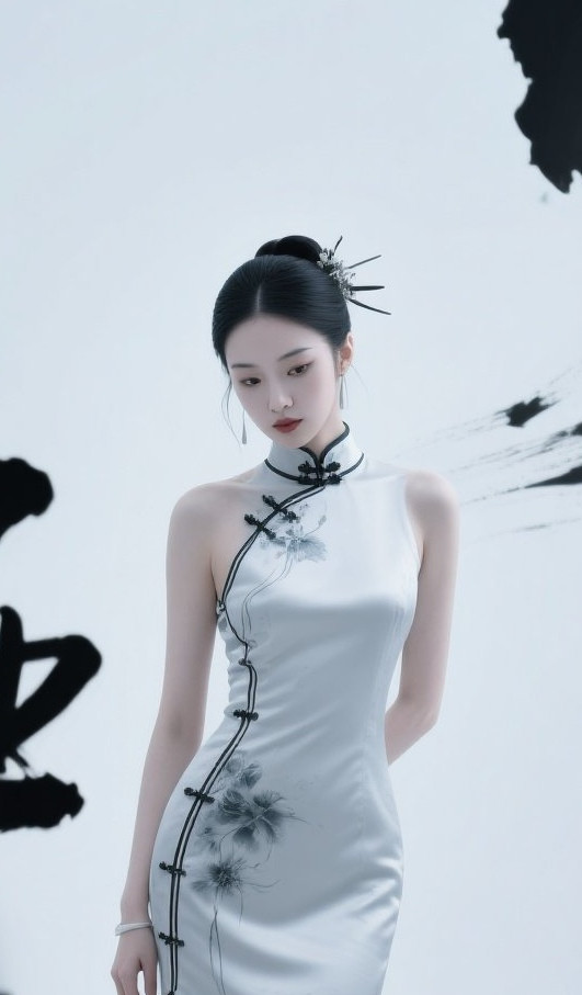 俏丽佳人眼波柔，纤腰一握尽风流