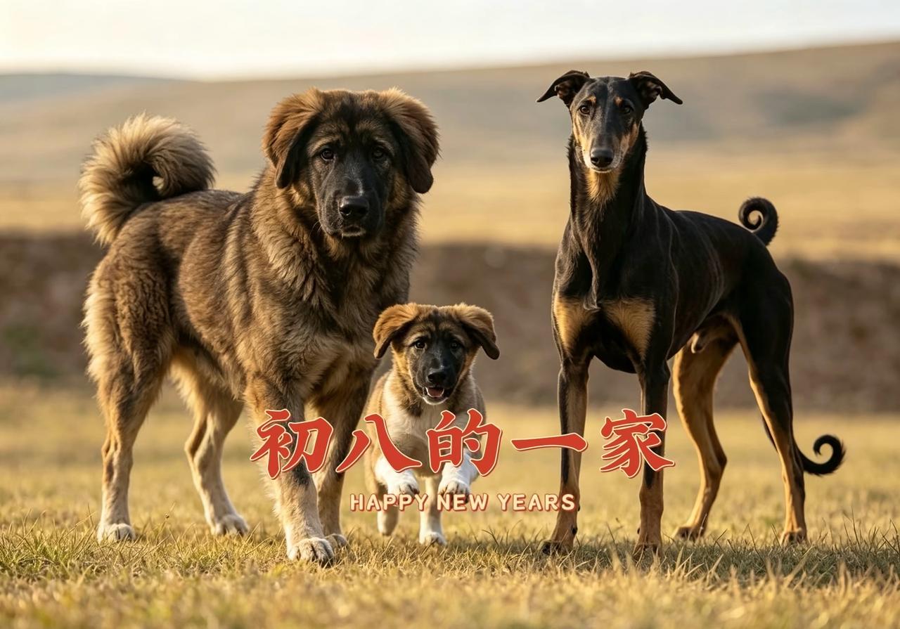 一只小狗，承载着两段草原传奇🌿初八的妈妈，是纯种哈萨克牧羊犬。它是新疆本土