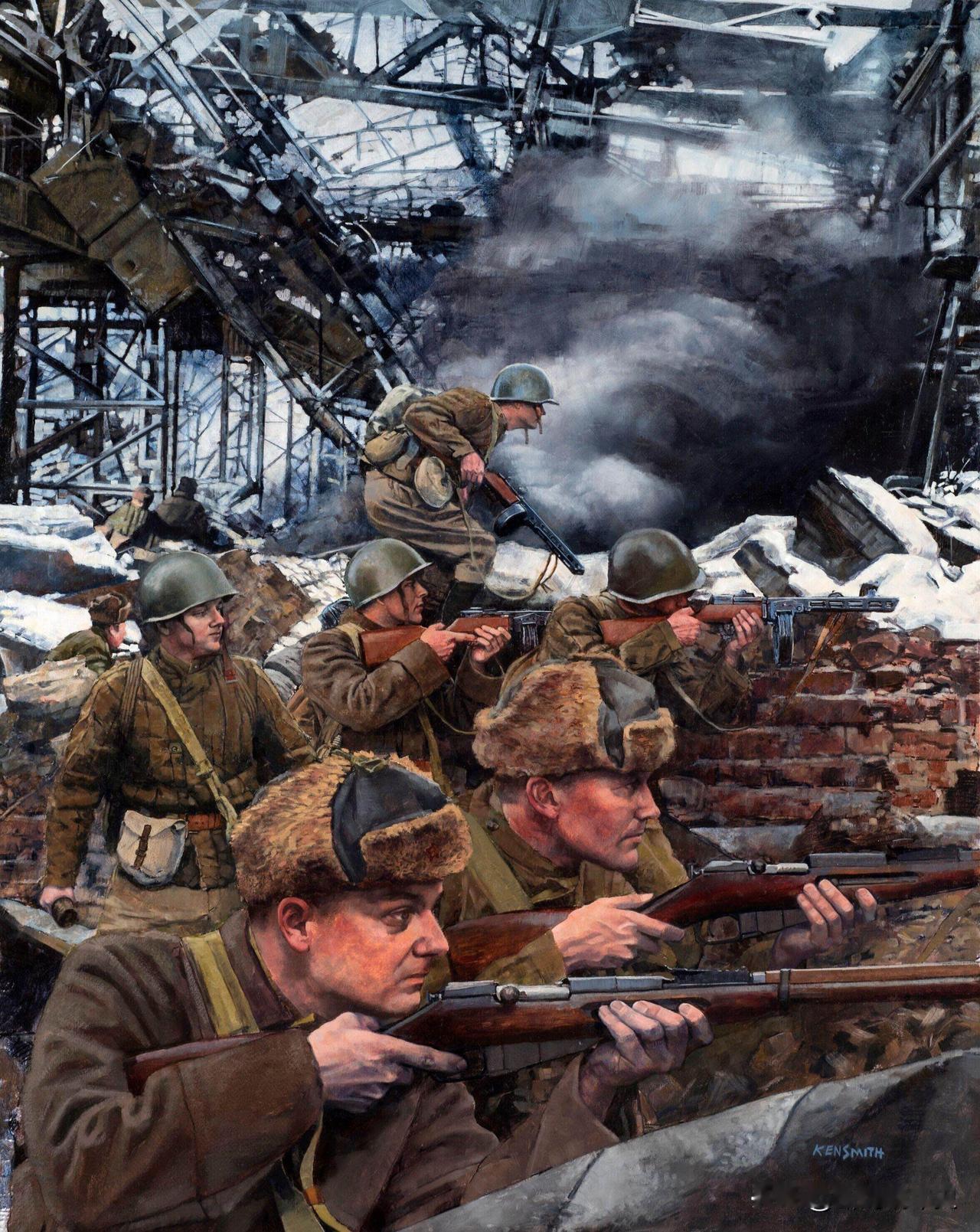《祖国在召唤》，一幅描绘斯大林格勒战役中苏军士兵的绘画作品，由美国艺术家肯•史密