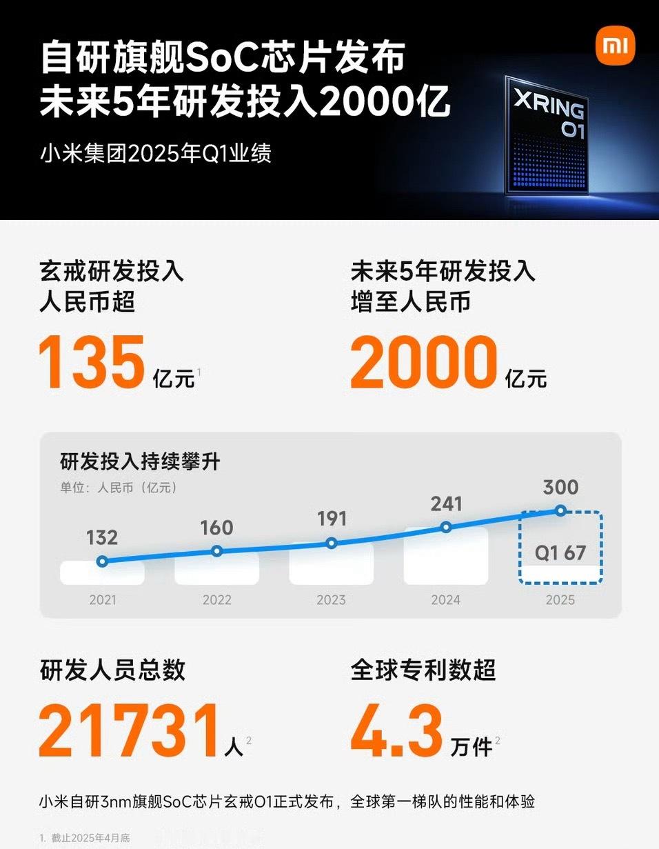 小米玄戒有2000研发人员，4.3万项专利，硬生生被网络上一群闲散人员说的啥也不