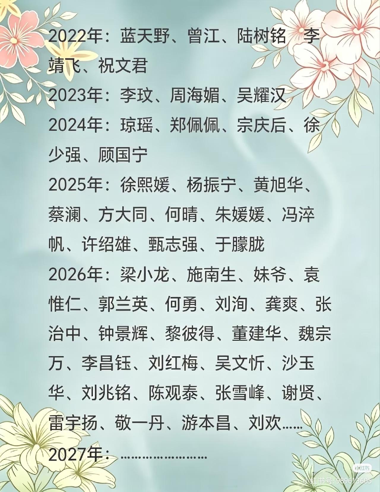 这些年去世好多名人，里面挺多年轻的呢​​​