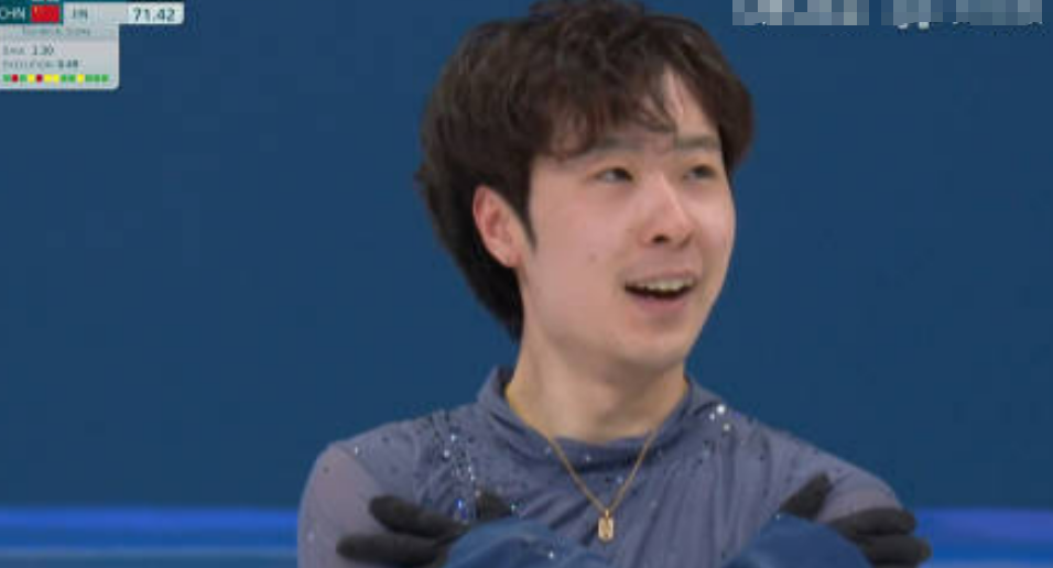 米兰冬奥会花样滑冰男单自由滑，金博洋得到142.53分，总分229.08分，结束