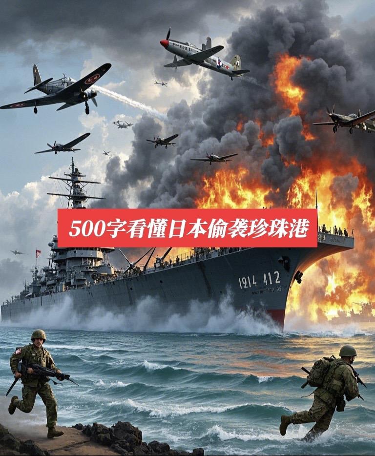 500字看懂日本偷袭珍珠港。日本偷袭珍珠港：作死的艺术巅峰  1941...