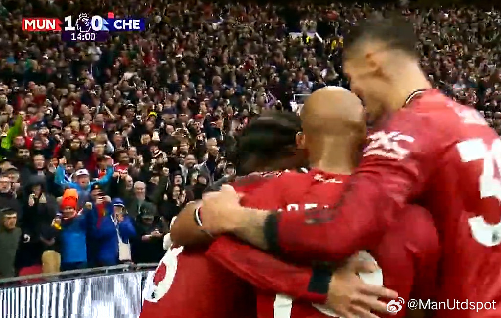 B费门前垫射破门！曼联1-0切尔西ManUtdspot曼联vs切尔西曼联