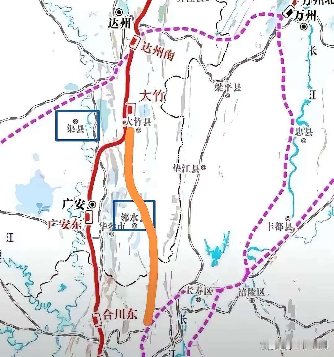 在西渝高铁规划中，如果修建经大竹到邻水到重庆江北的连接线，对于邻水人民来说才是福