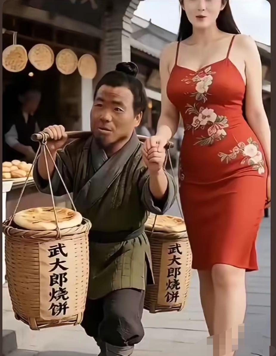 带上我的老婆卖烧饼去了