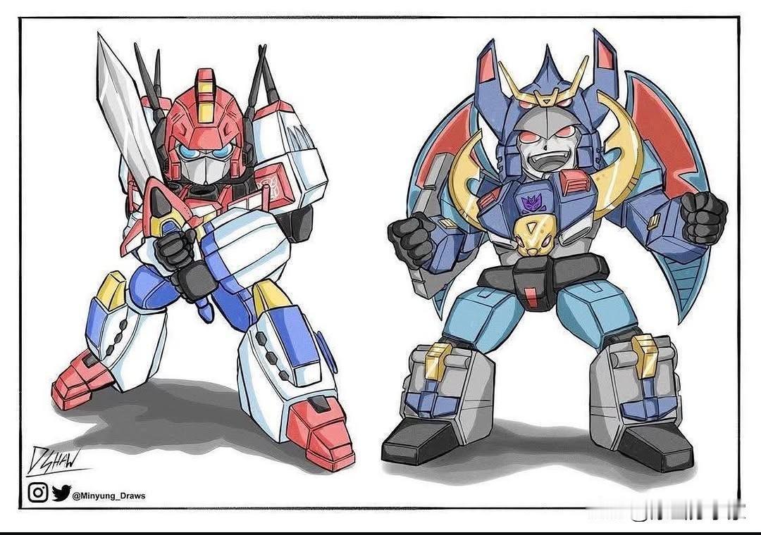 变形金刚插画作品一组画师见签名动漫二次元原画分享家插画动画卡通插