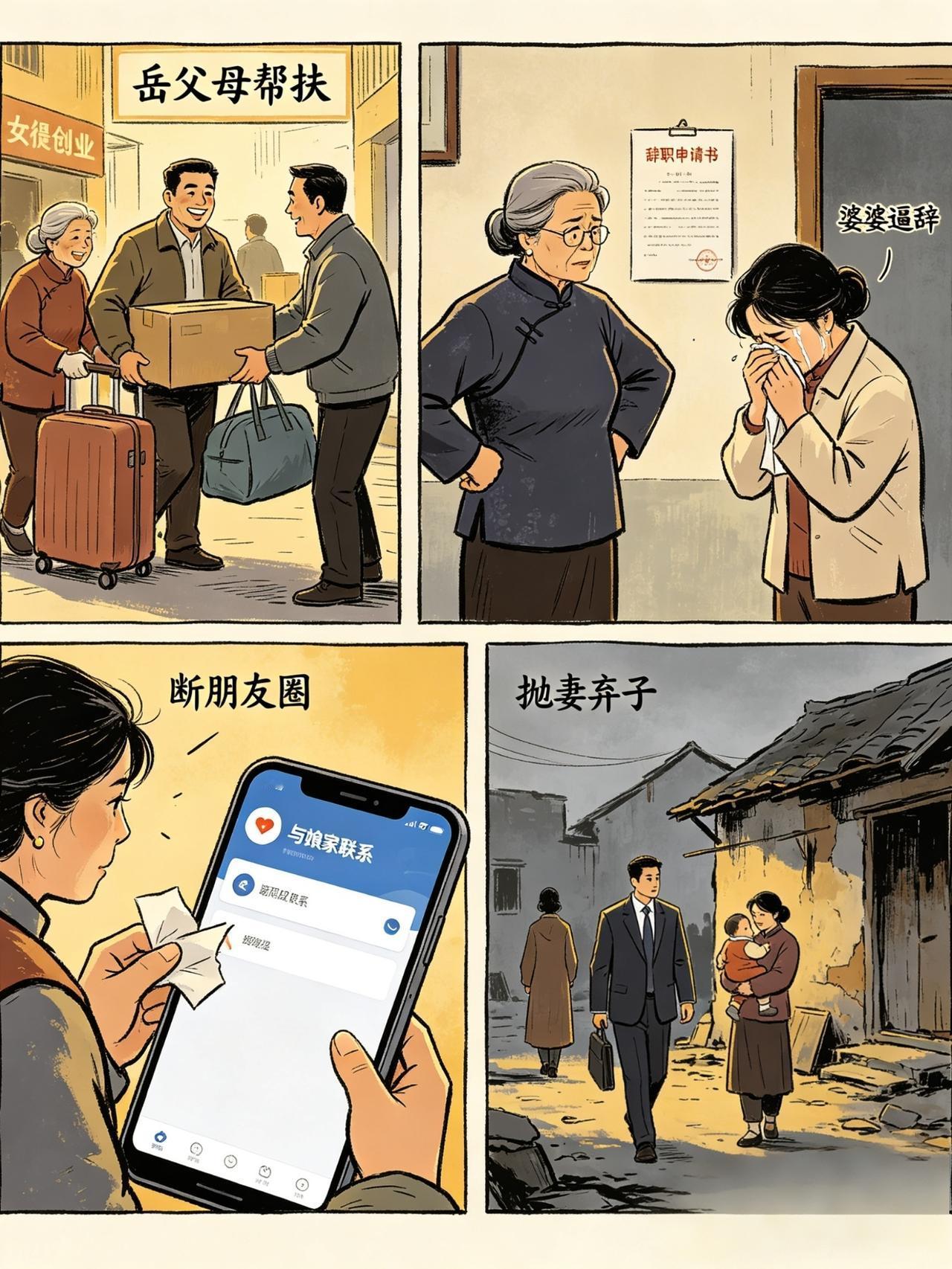 公婆从来都不帮扶儿媳，只有岳父母傻傻的帮扶女婿，培养女婿，等女婿发达后，就是他抛