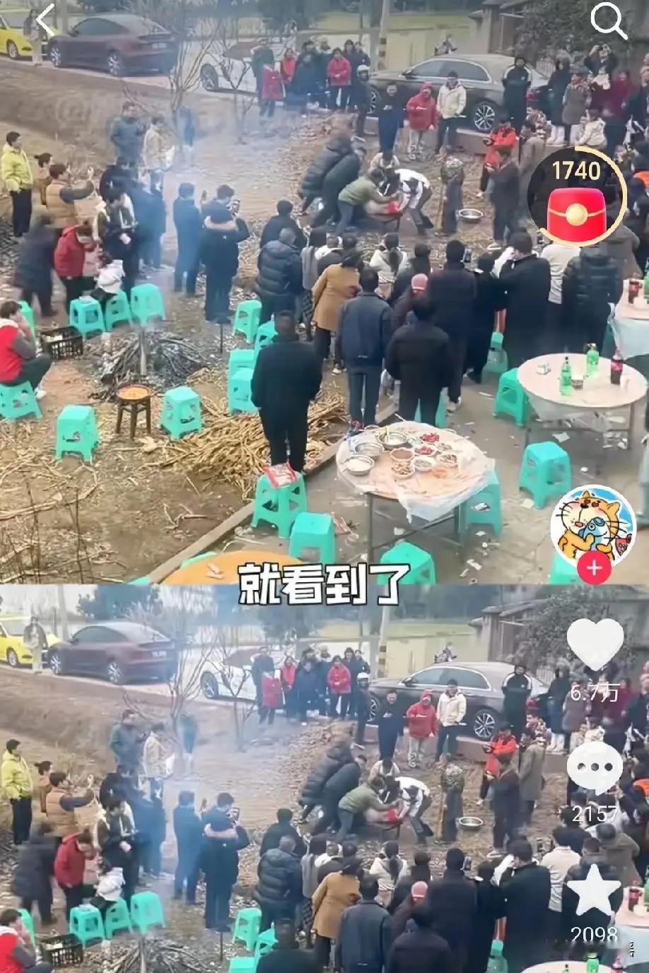 你敢相信吗？三四千素未谋面的人开车排队去素未谋面的小女孩家吃杀猪饭，一天就吃了五