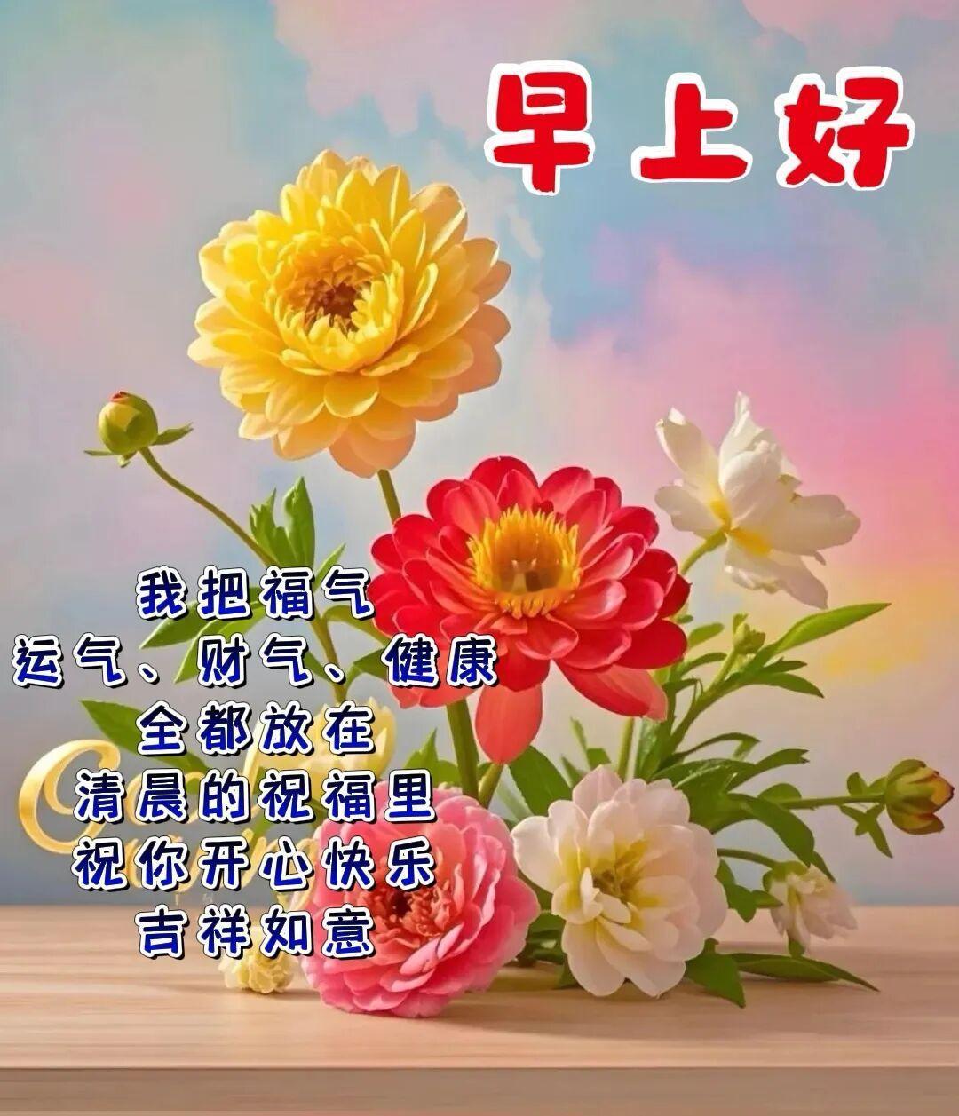 🌈相逢是缘，问候是暖。🌻把美好祝愿轻轻传递，愿岁月从容，童心不老。🌊日日有