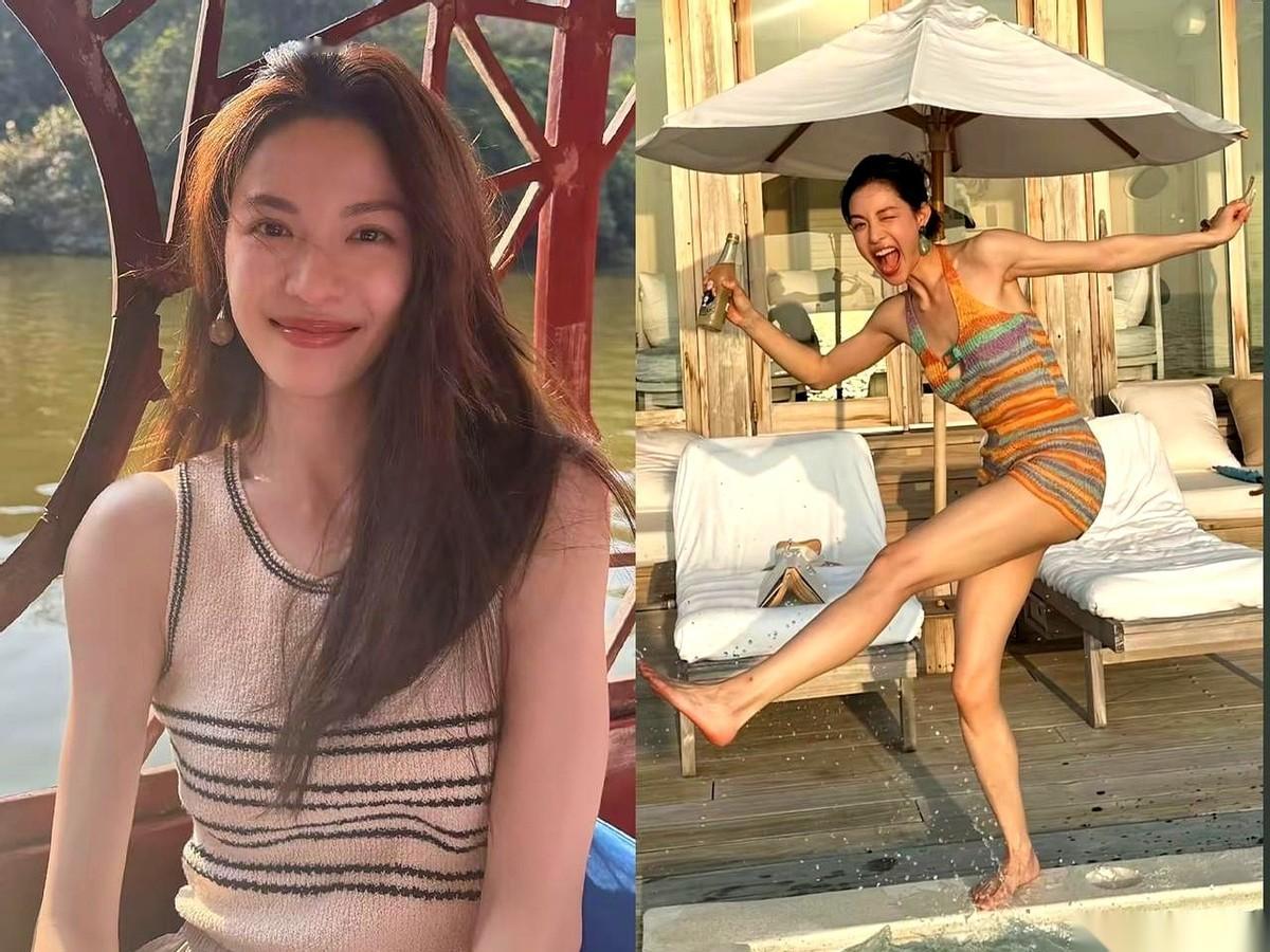 我一直以为，钟楚曦那种身板，是靠仙气儿吊着的。镜头前瘦得像纸片，锁骨里能养鱼，