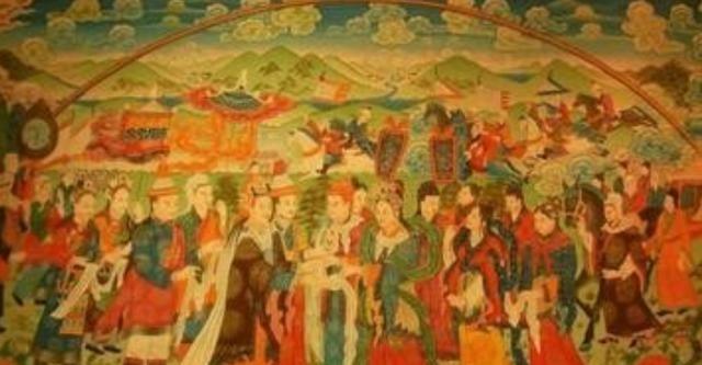 650年，松赞干布病逝，文成公主被逼迫殉葬，唐高宗李治得知此事后大发雷霆，认为这