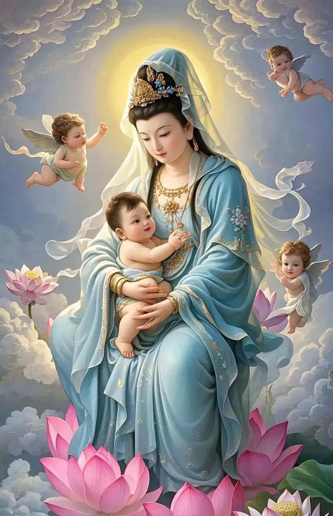 送子观音是中国佛教中重要的神祇之一，是观音菩萨化身，因“送子”这一职能深受民众