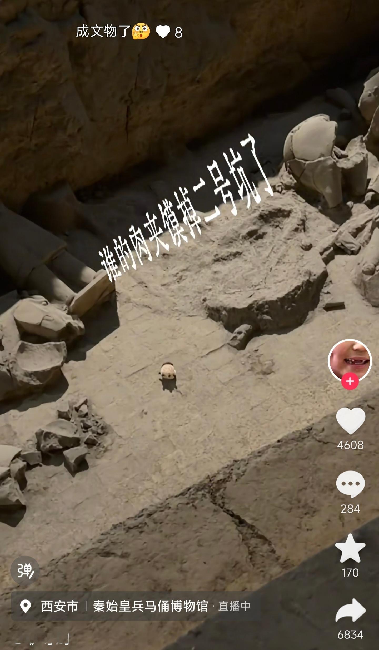 谁太激动把肉夹馍掉二号坑了。掉进去的是个毛绒玩具