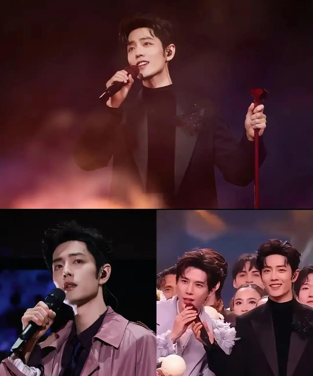 红色话筒递出去那秒，全网炸锅跨年零点，王安宇突然哑嗓，肖战把印着X的红色话