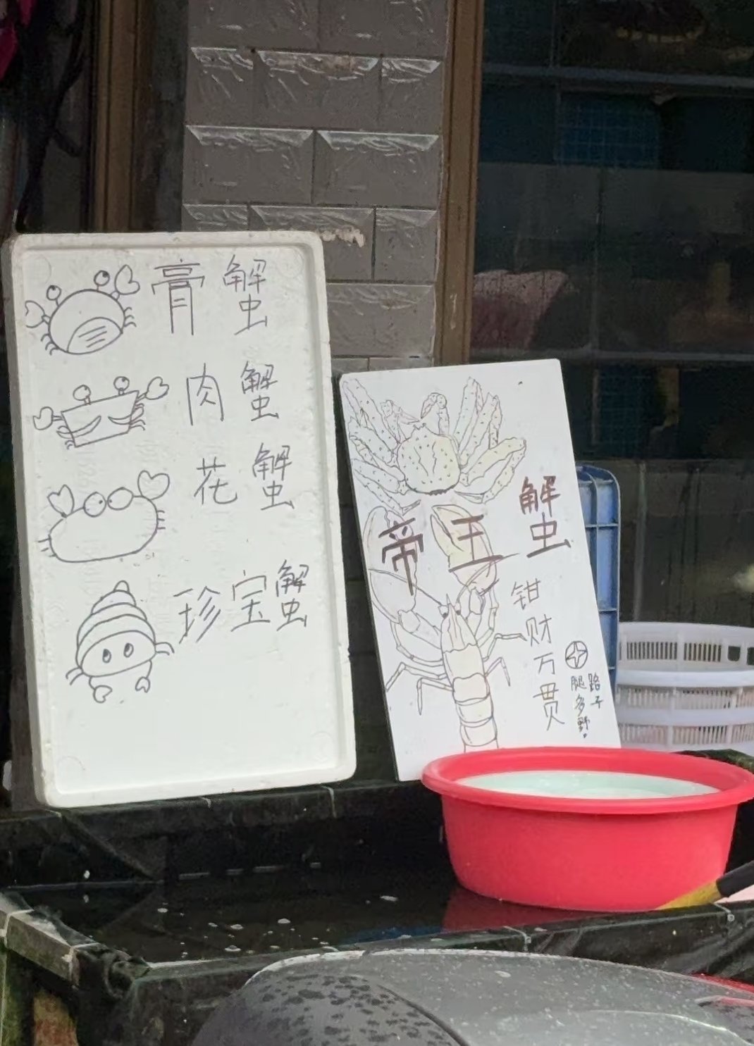 看得出水产店老板的小孩很可爱了