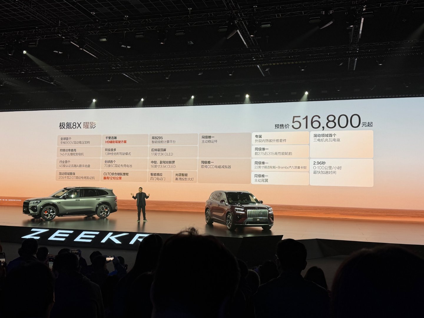 极氪8X预售37.68万起全新高性能大五座旗舰SUV极氪8X开启预售，预售价3