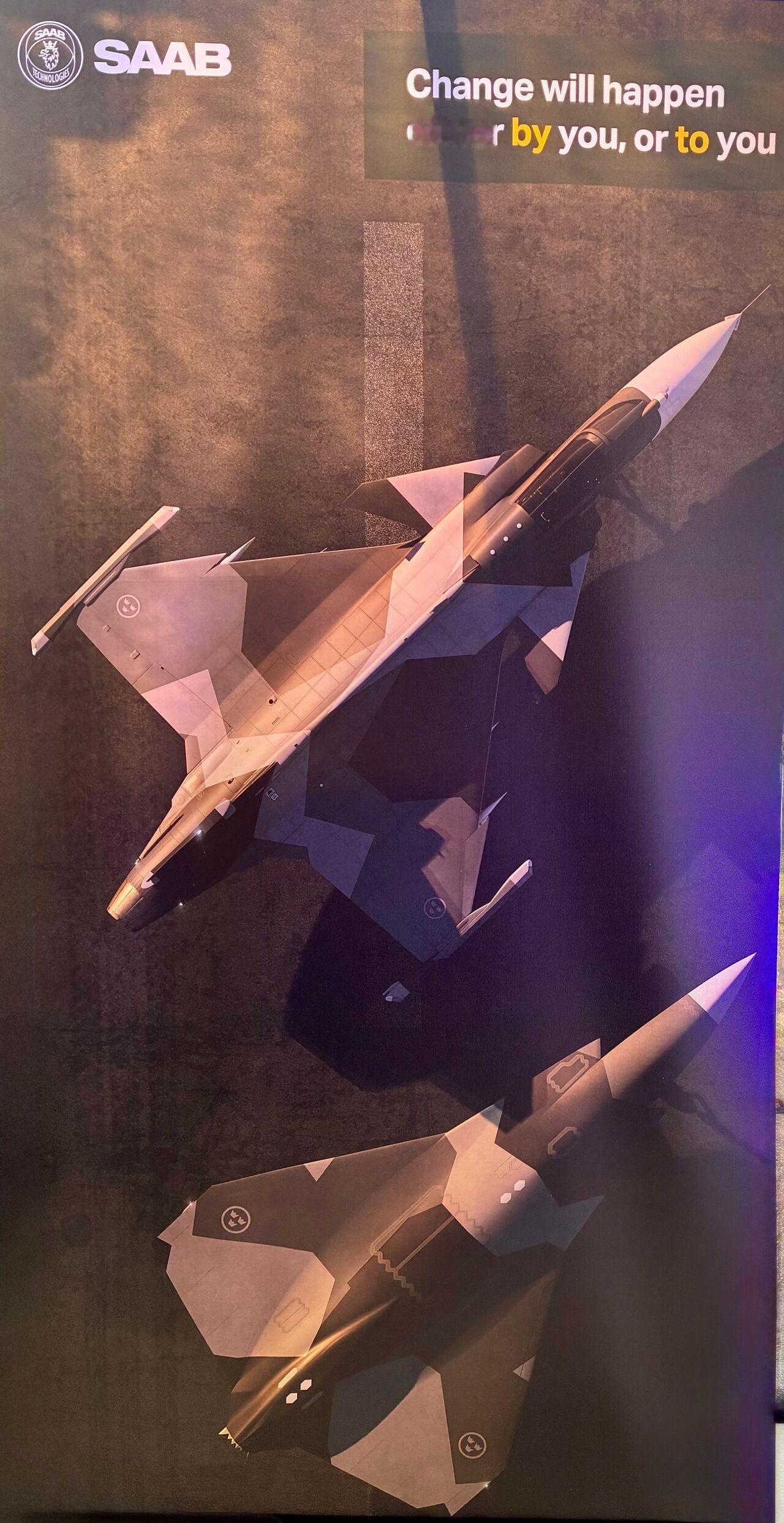 瑞典萨博公司在意大利罗马举行的2025国际战斗机会议(IFC2025)展会上展