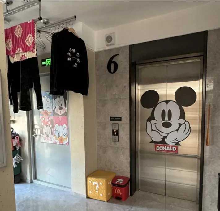 大连姑娘晒出“一梯一户”：利用电梯间挂衣服囤蔬菜，太接地气了大连姑娘晒出“