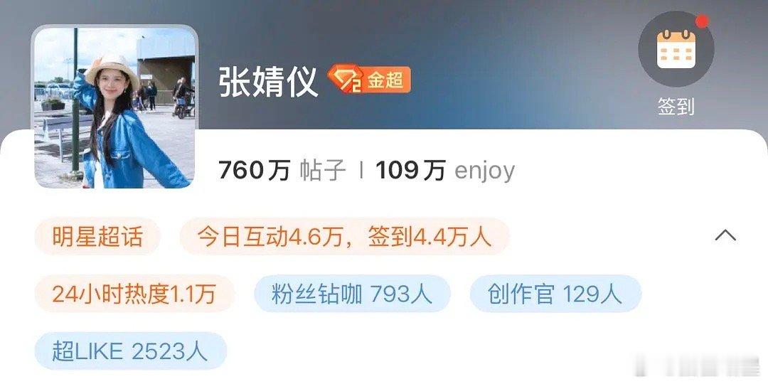 王楚然的超like马上就要赶超张婧仪了