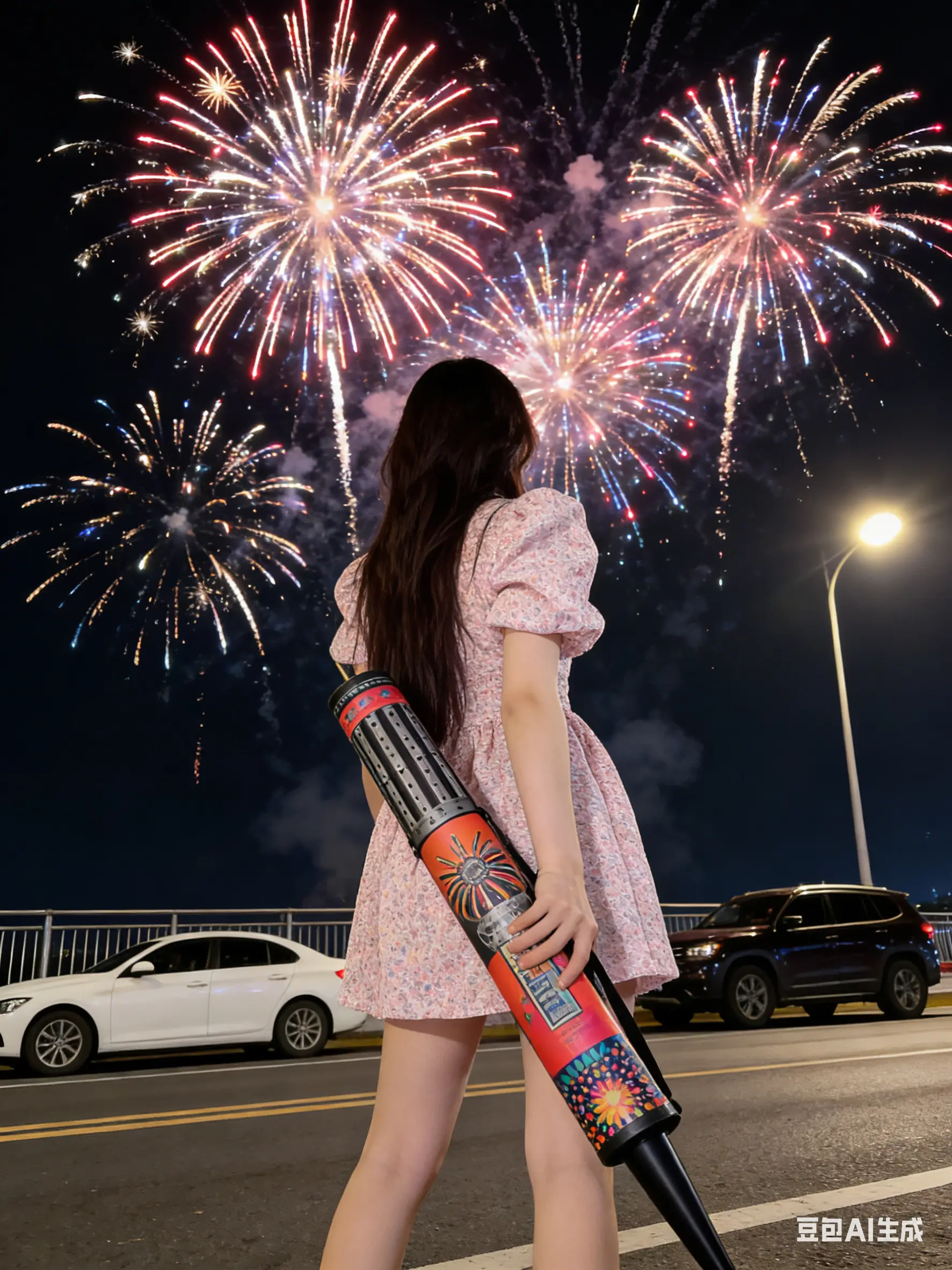 礼拿吱声参考图片帮我生成四张3:4比例的写实夜景照片：保持原图不变，保...