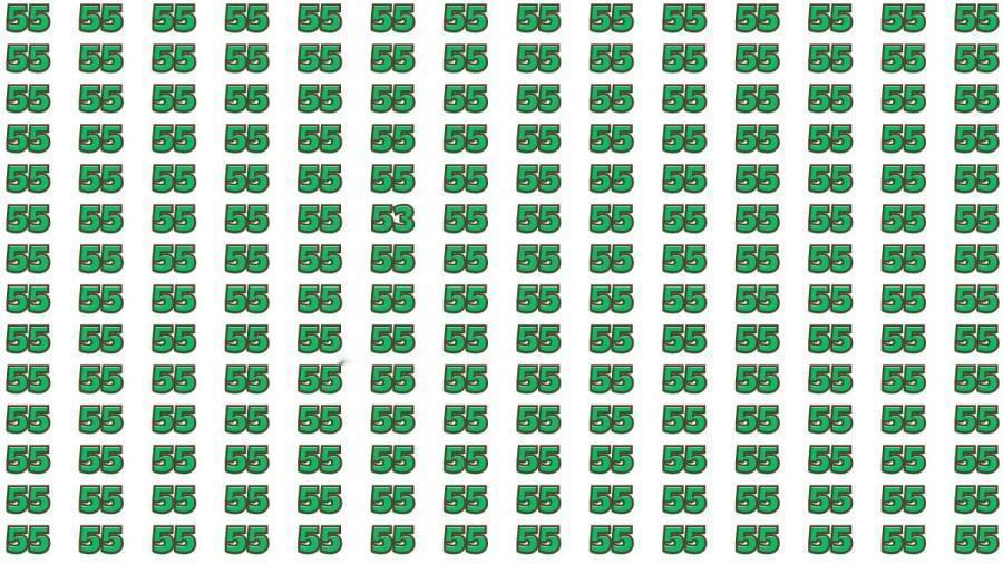 “眼力生死战”来了！密密麻麻的“55”组成铜墙铁壁，唯一的“53”像根