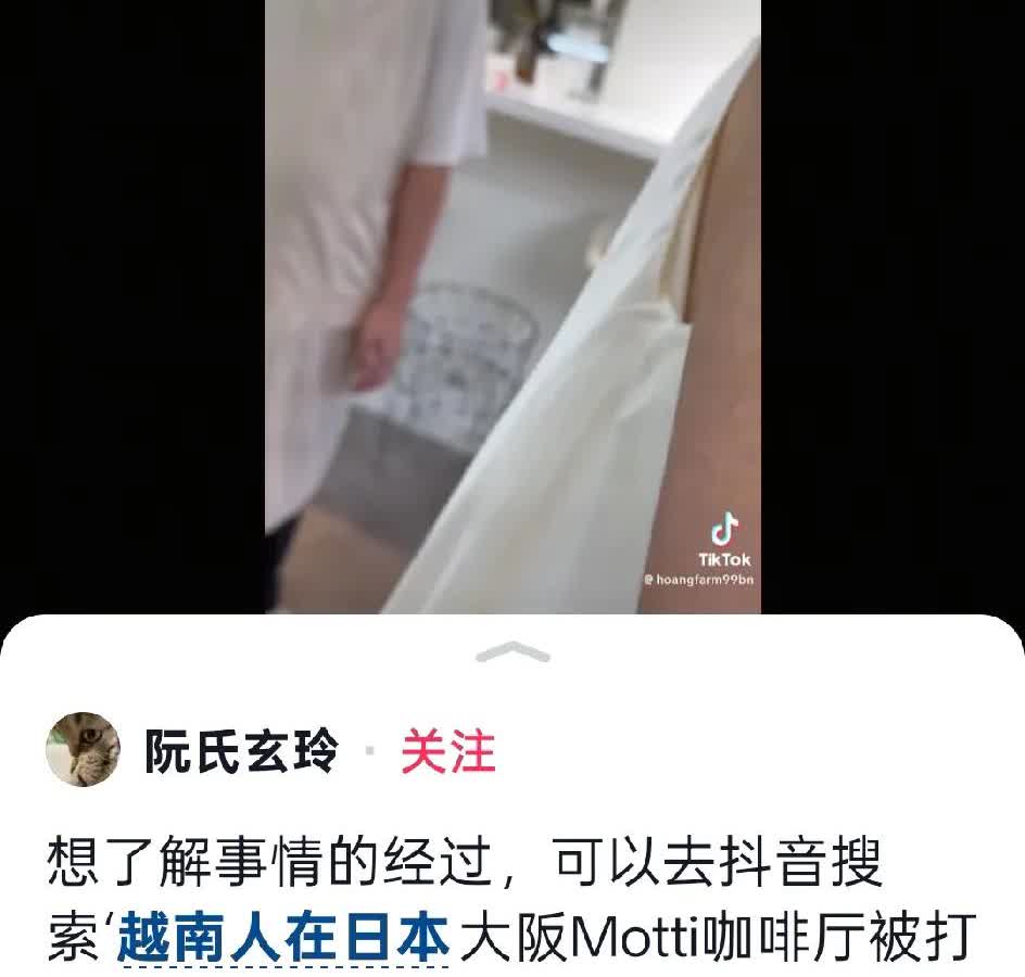 一个越南女子带着孩子去日本大阪旅游，前往一家咖啡店点喝的，她孩子调皮捣蛋乱摸店里