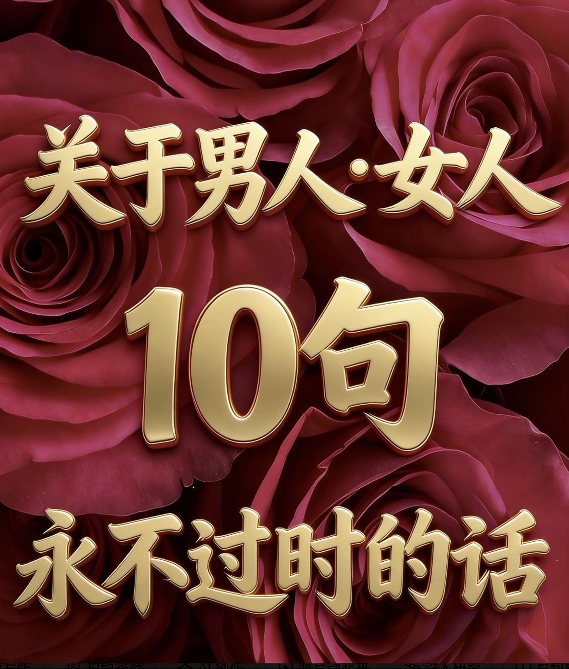 男人·女人10句永不过时的话一、再厉害的男人，最后都输在