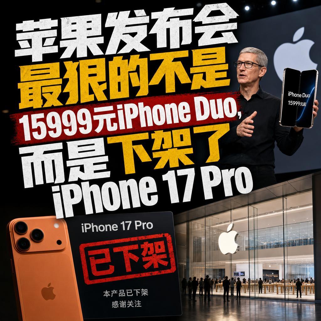 很多人以为这场发布会最贵的是15999元的iPhoneDuo。但真正狠的一招