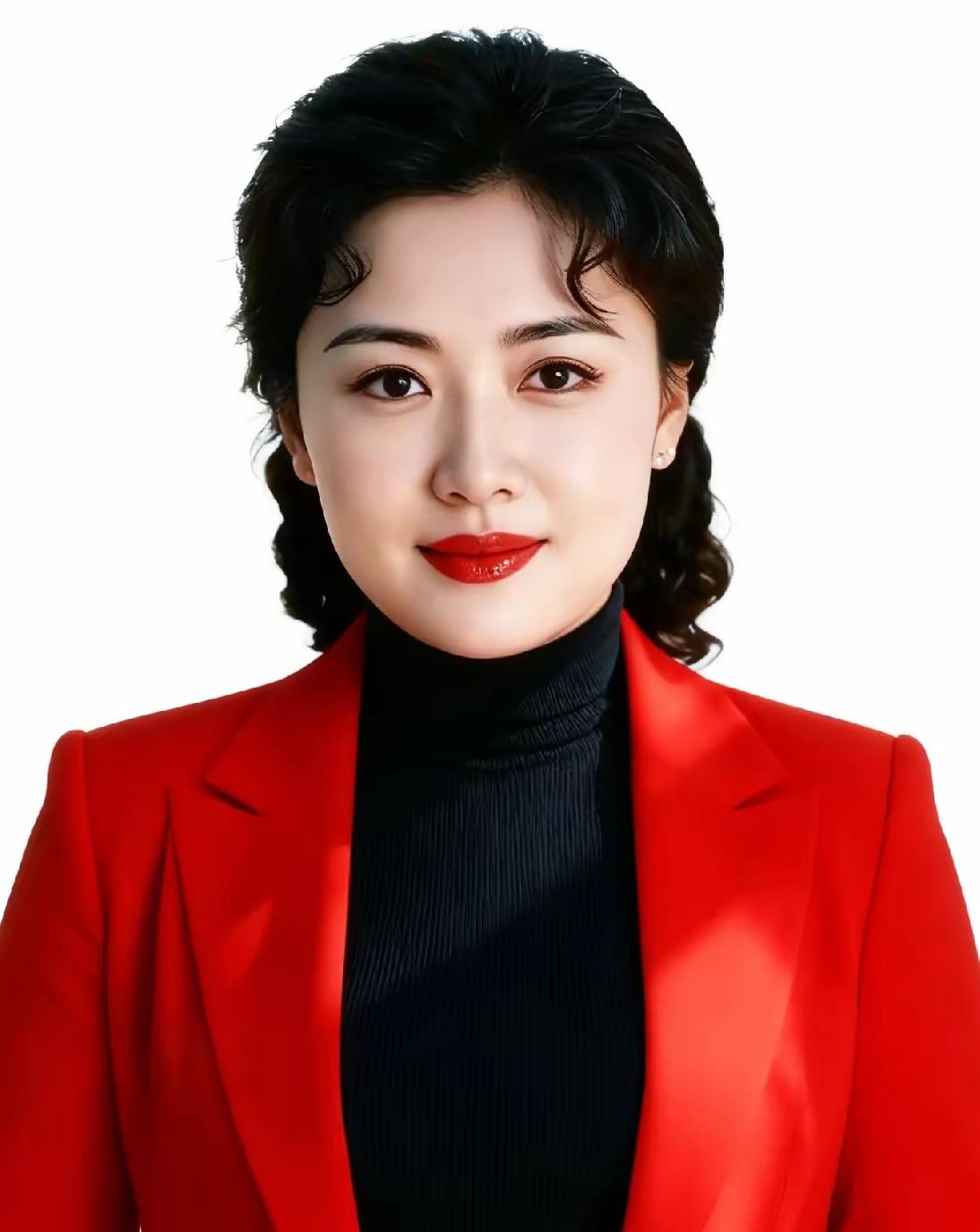 职场女强人，自信红唇，时尚穿搭