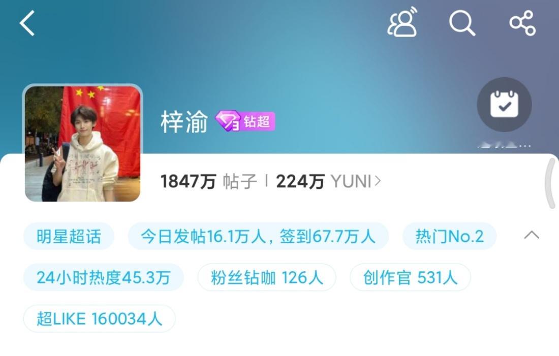 梓渝超like破16w了[爱心]​​​