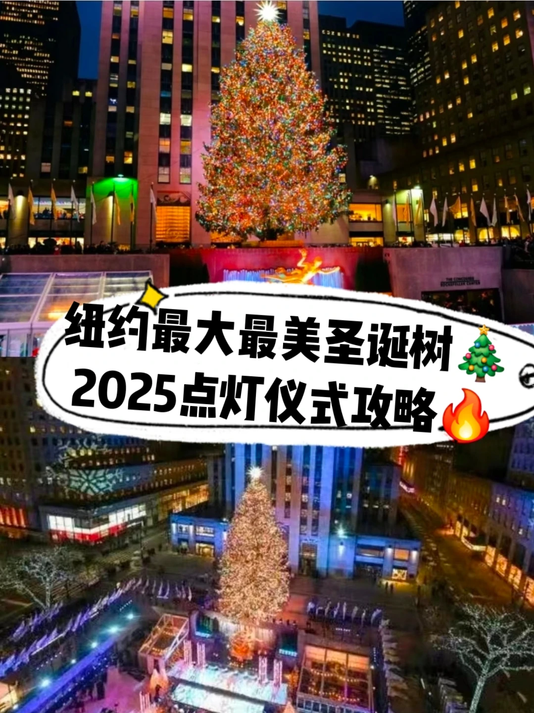 纽约最美圣诞树🎄2025点灯仪式攻略🔥