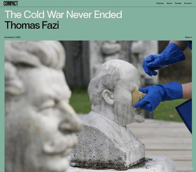 冷战从未结束美国和北约即使在冷战时期巨大的意识形态对抗消失之后，仍然坚持遏制、边