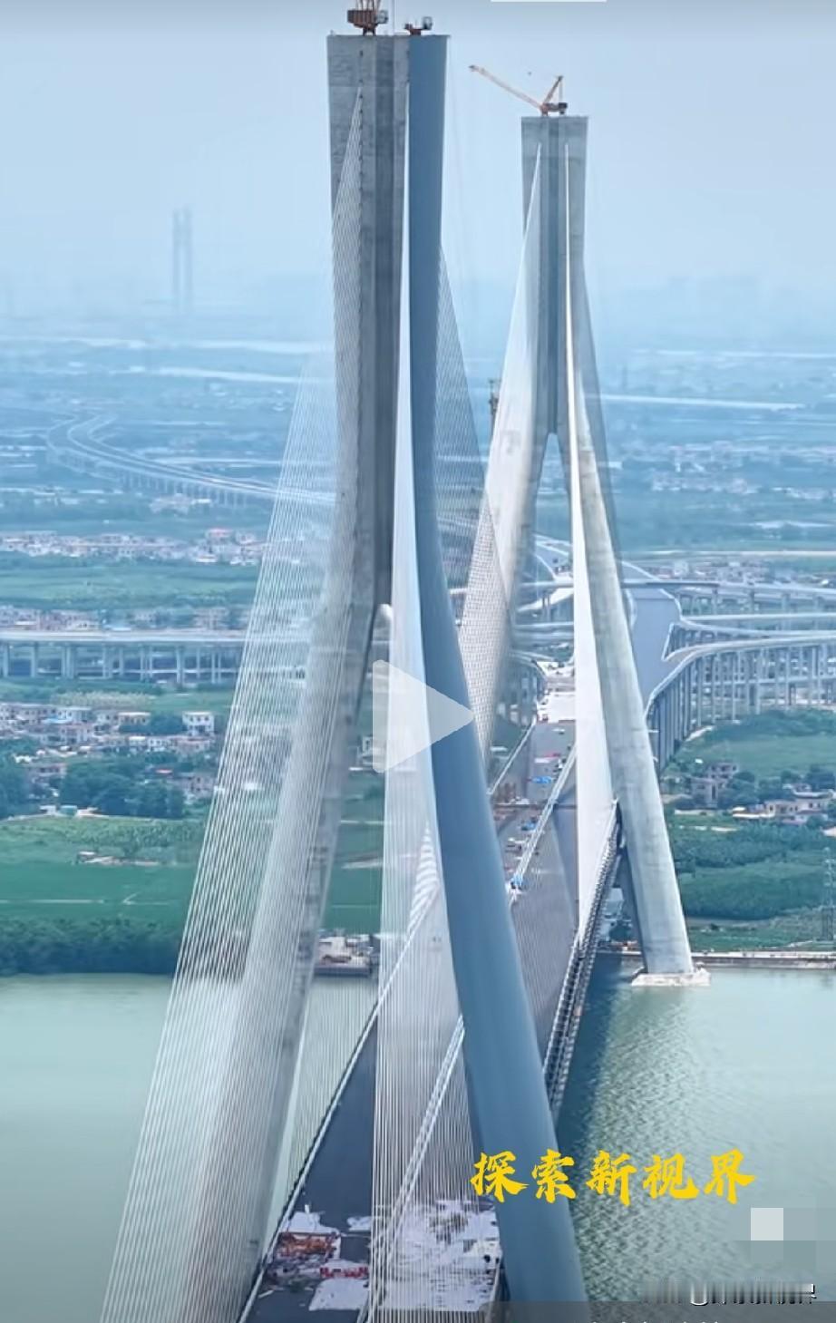 “没百八十万是建不好的！”基建狂魔再一次震撼世界，270米高在建的香山大桥，粤港
