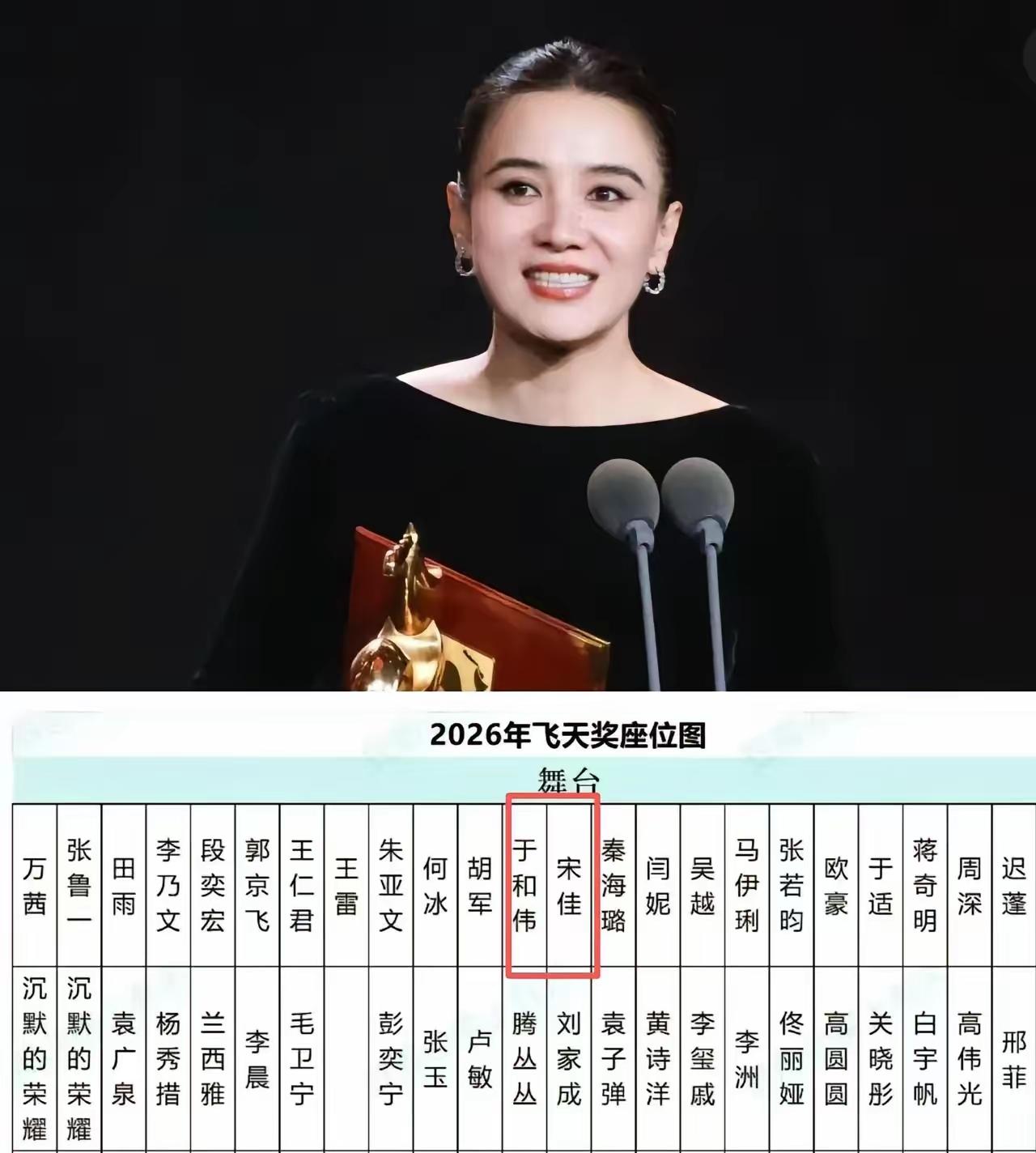 有时候，真是不得不相信玄学。看这个座位表就知道了。宋佳又稳稳的坐在正中间，