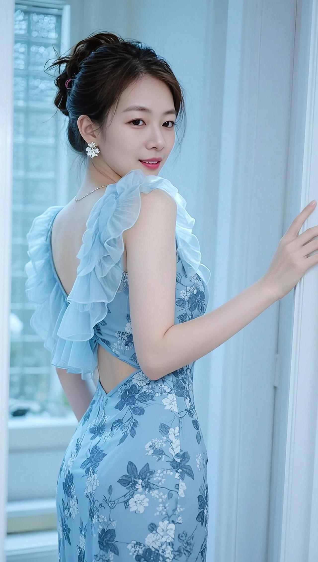 AI冷调露背写真穿搭随拍热门我要上热门🔥