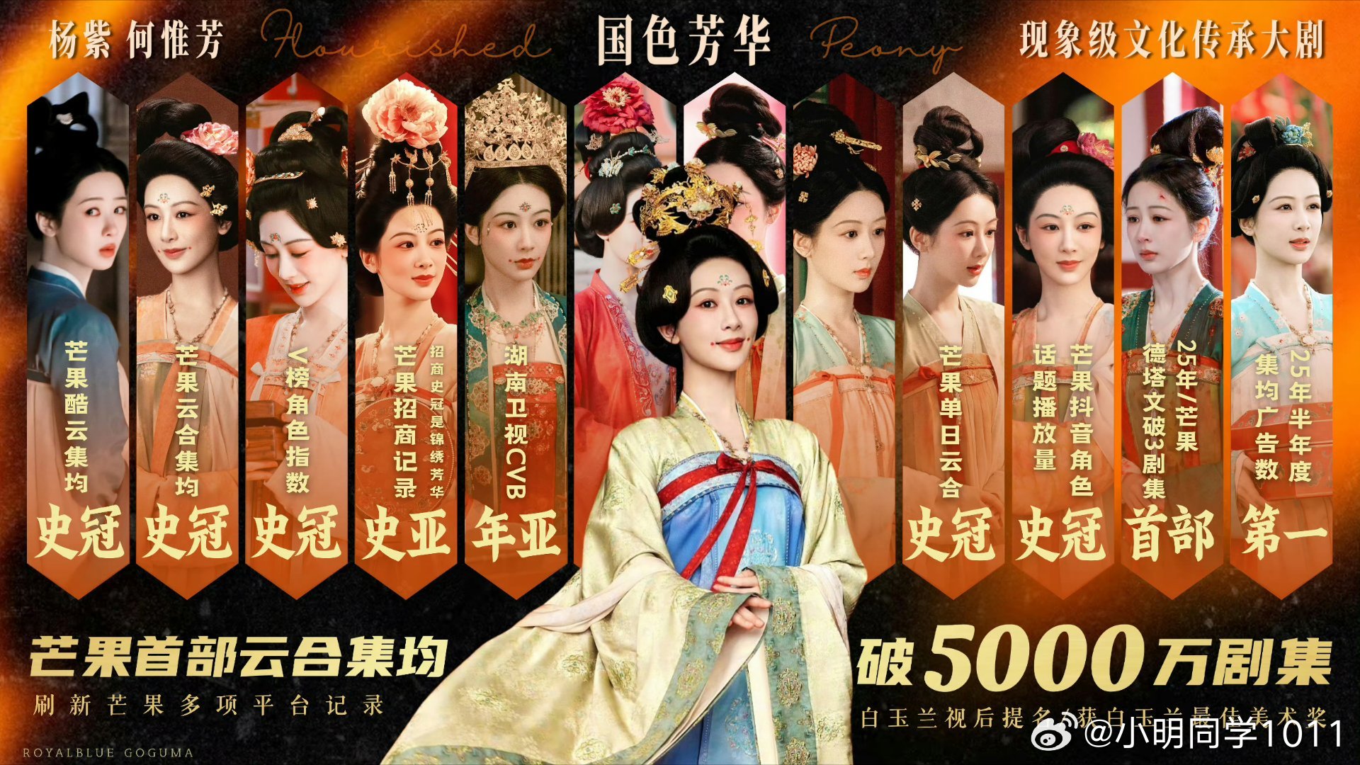 #飞天奖提名名单#“《国色芳华》代表当下中国古装剧发展的最高水平”恭喜杨紫一番主演文化传承大剧《国色