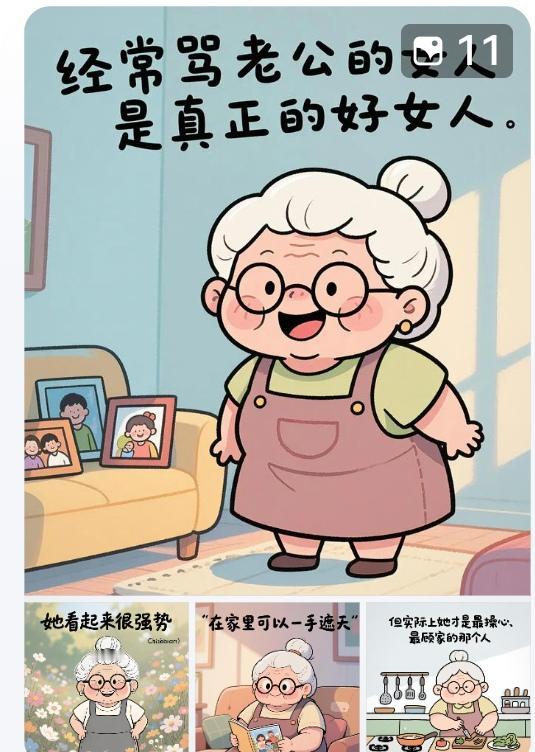 前天在公园里，遇见个老哥，闲聊中他感慨道：“和老伴生活了半辈子，听她骂了半辈子，