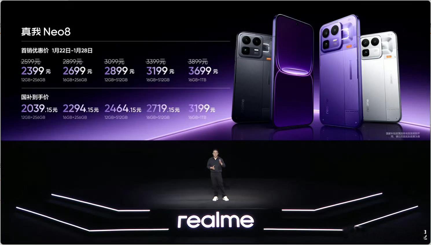 除了全体起立，还能说什么呢，真我Neo8国补后￥2039起售，真徐起广场，并且4