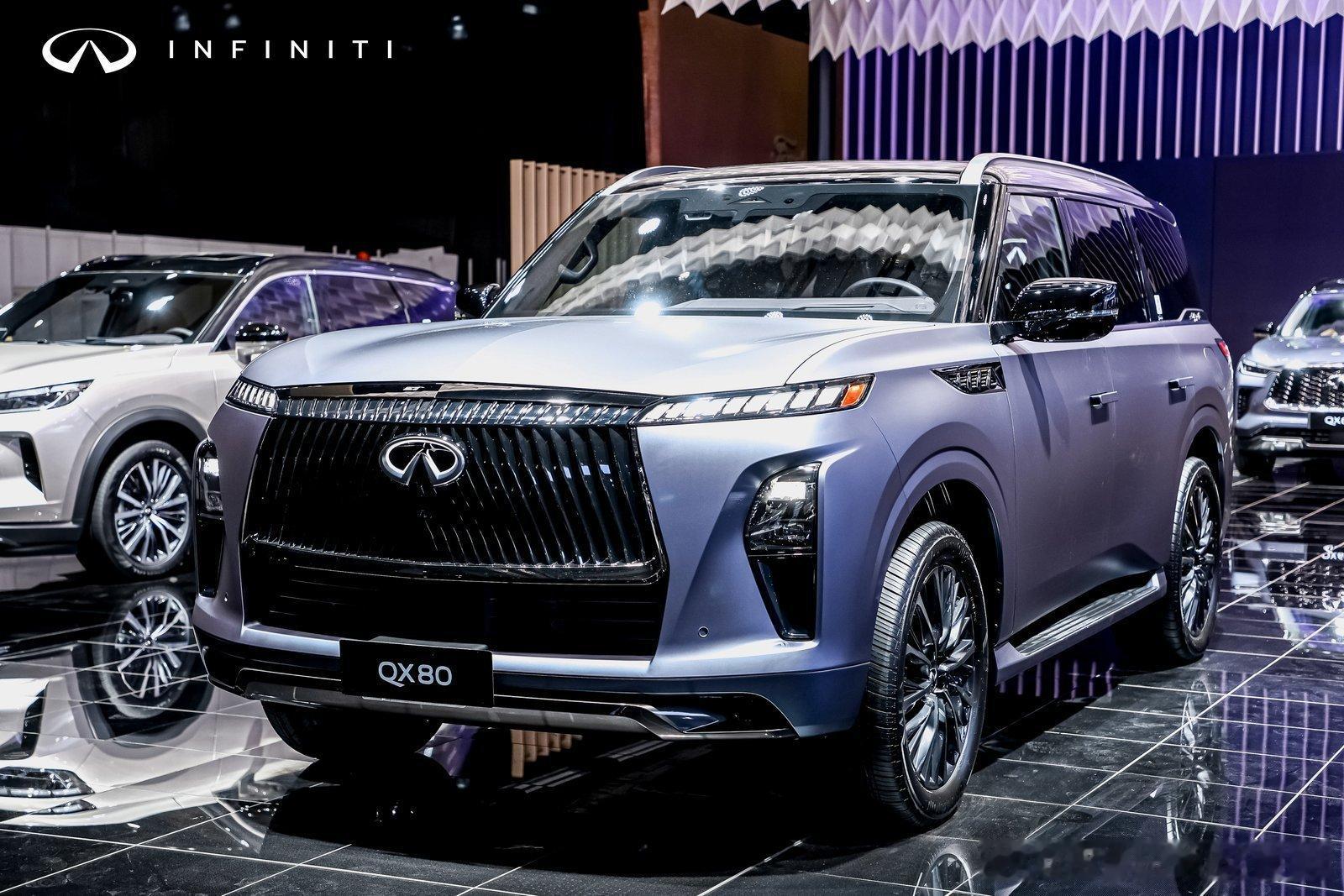英菲展台朋友圈C位预定QX80捅破SUV天花板英菲尼迪2025上海国际车展英菲尼