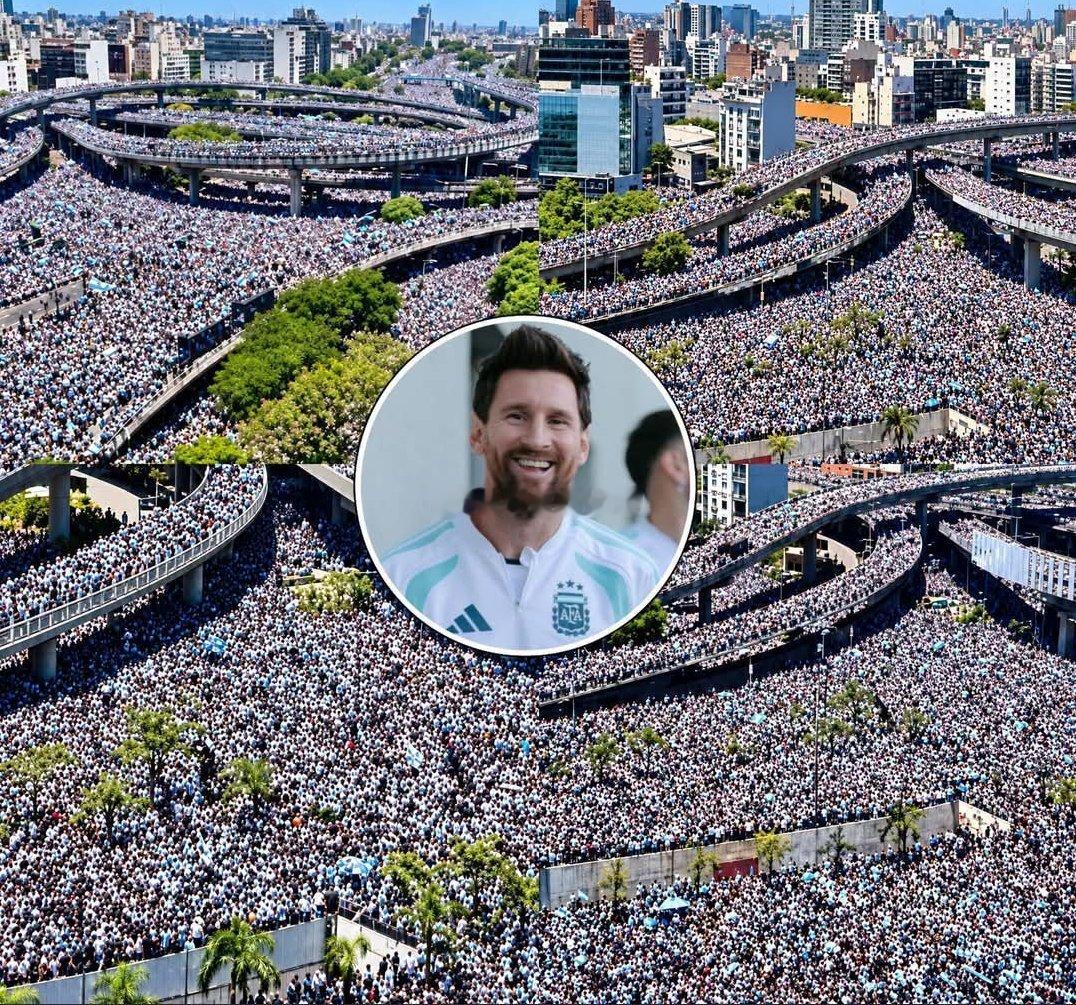 整个阿根廷都来到了布宜诺斯艾利斯，以庆祝莱昂内尔·梅西的告别。🇦🇷🐐🥺莱