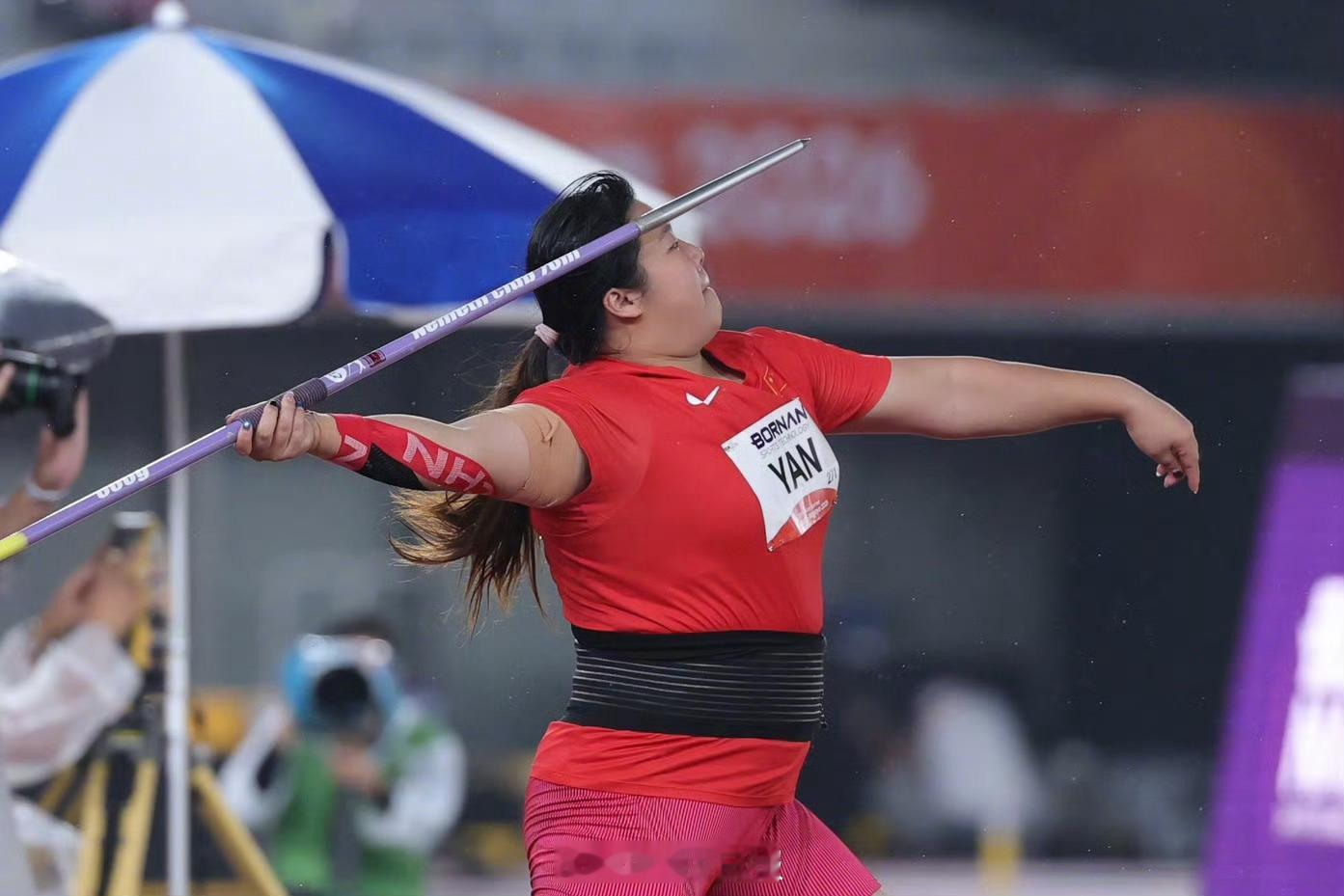 严子怡破亚运会纪录2026名古屋亚运会（9月27日）￼￼￼女子标枪决赛：70.4